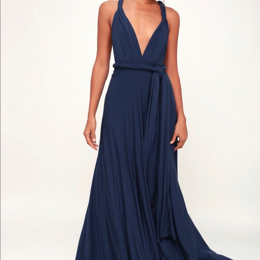 Lulu’s Tricks of the Trade Navy Blue Dress
